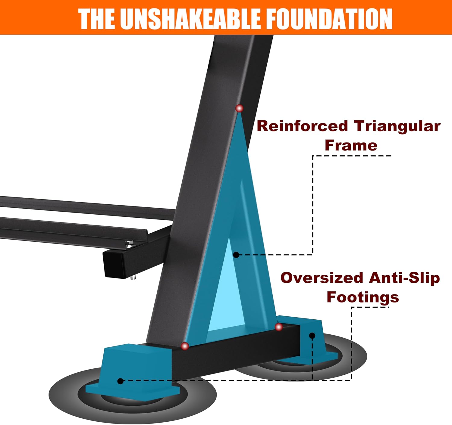 Heavy Duty 3 Tier Dumbbell Rack Stand, 1200LBS Commercial Weight Storage Organizer for Home Gym (Select Frame Type: Kettlebell Flat Tray, All Rails, or Rolling Wheels), Stand Only