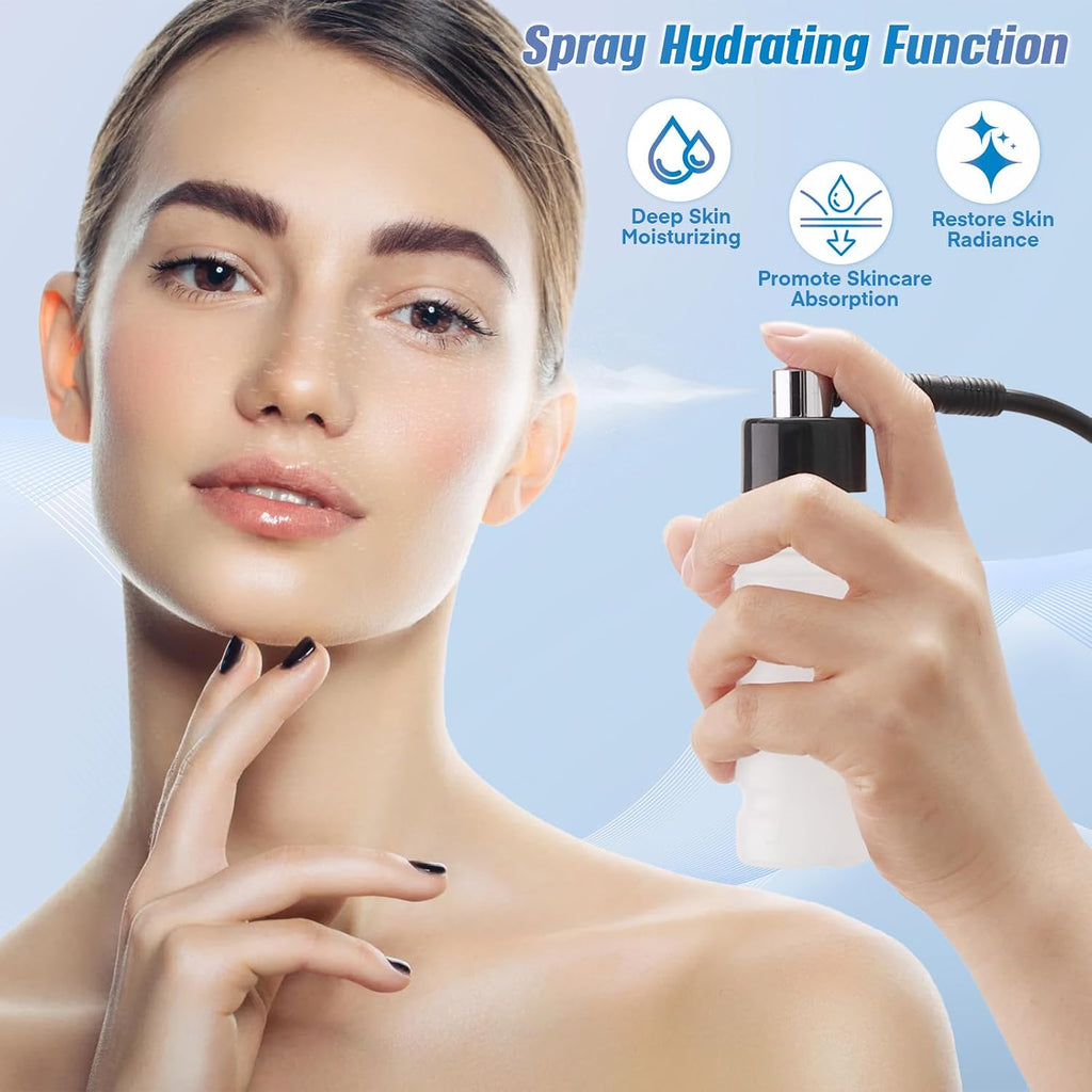 Diamond Microdermabrasion Machine, TopDirect 3 IN 1 Professional Dermabrasion Skincare Device for Adjustable Suction Facial Treatment (Suction Power: 0-68cmHg)