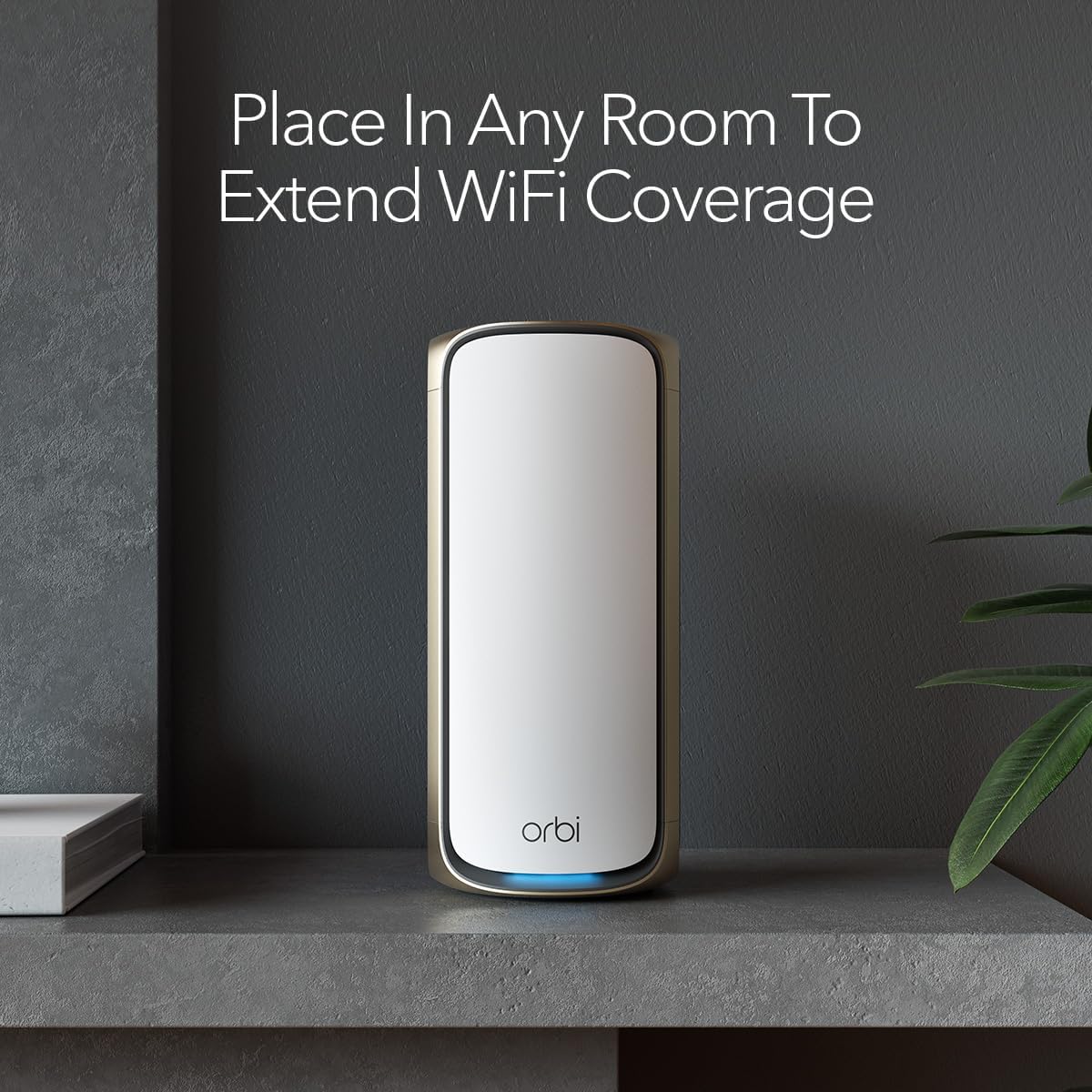 NETGEAR Orbi 970 Series (RBE970) Quad-Band WiFi 7 Mesh Add-on Satellite - Works with Existing 970 S (973/972/971S), Security Features, Covers up to 3,300 sq. ft., BE27000 802.11be