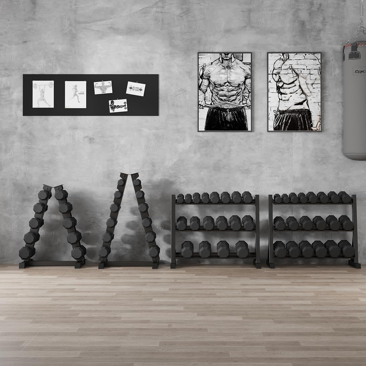 GarveeLife Premium Rubber Coated Hex Dumbbell Weight Set with Rack, Multiple Packages,210 LBS(6 pair) for Home Gym, Coated Hand Weights for Strength Training, Workouts