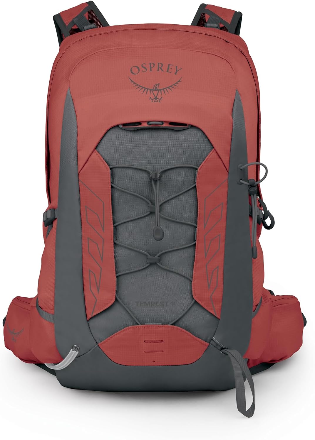 Osprey Tempest 11L Women's Lightweight Hiking Backpack - Small Daypack for Travel & Camping, Red Pampas/Coal Grey