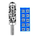 SpeTool Top&Bottom Bearing Flush Trim Router Bit 1/2 Shank with 10PCS Carbide Inserts Replacement, Woodworking Templates Patterns Bits Industrial Grade Trimmer Cutting Tools