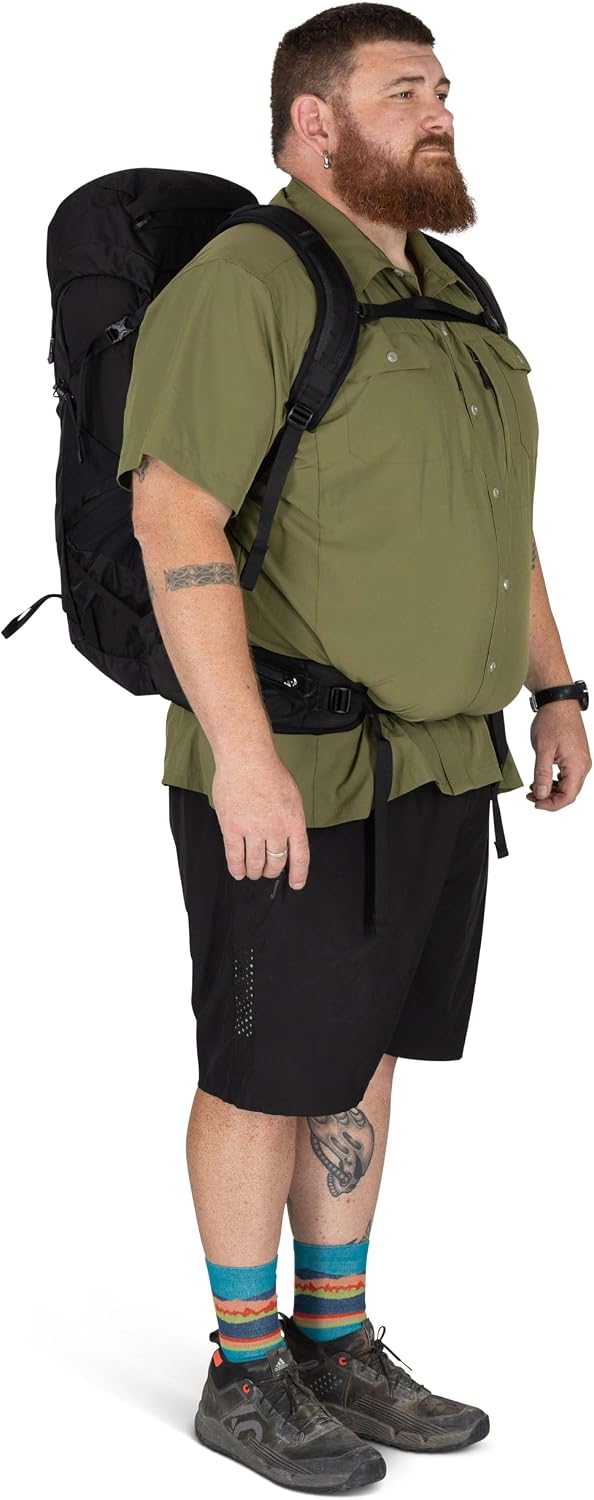 Osprey Talon 33L Men's Lightweight Hiking Backpack - Daypack for Travel & Camping, Black/Coal Grey, Extended Fit