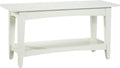 Alaterre Furniture Shaker Cottage Bench with Shelf, Ivory