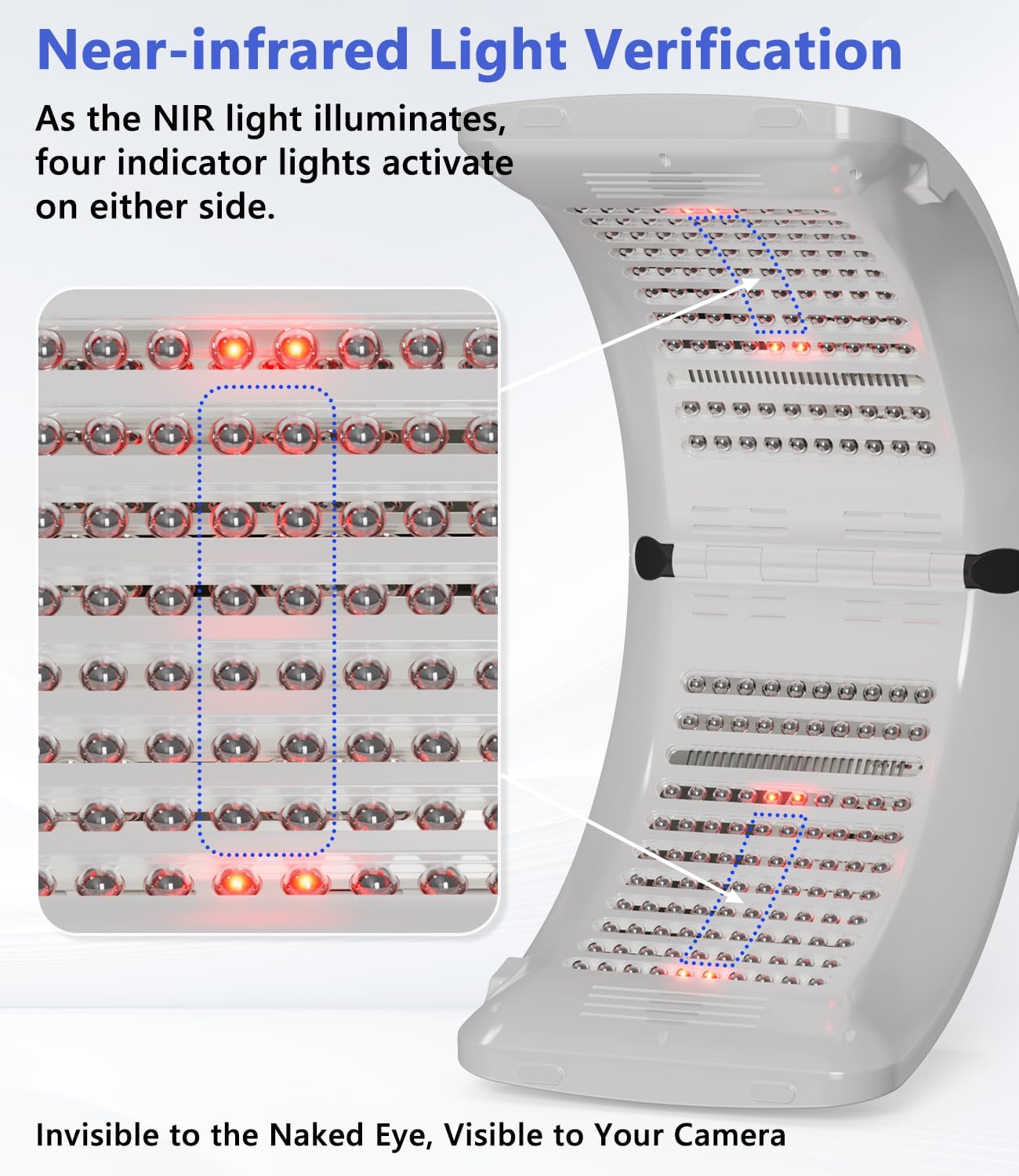 LED Light Therapy Machine FDA Cleared Red, Infrared and Blue Light Therapy, LED Face Mask Light Therapy Skin Care Photon Device for Wrinkle Reduction and Acne, G3