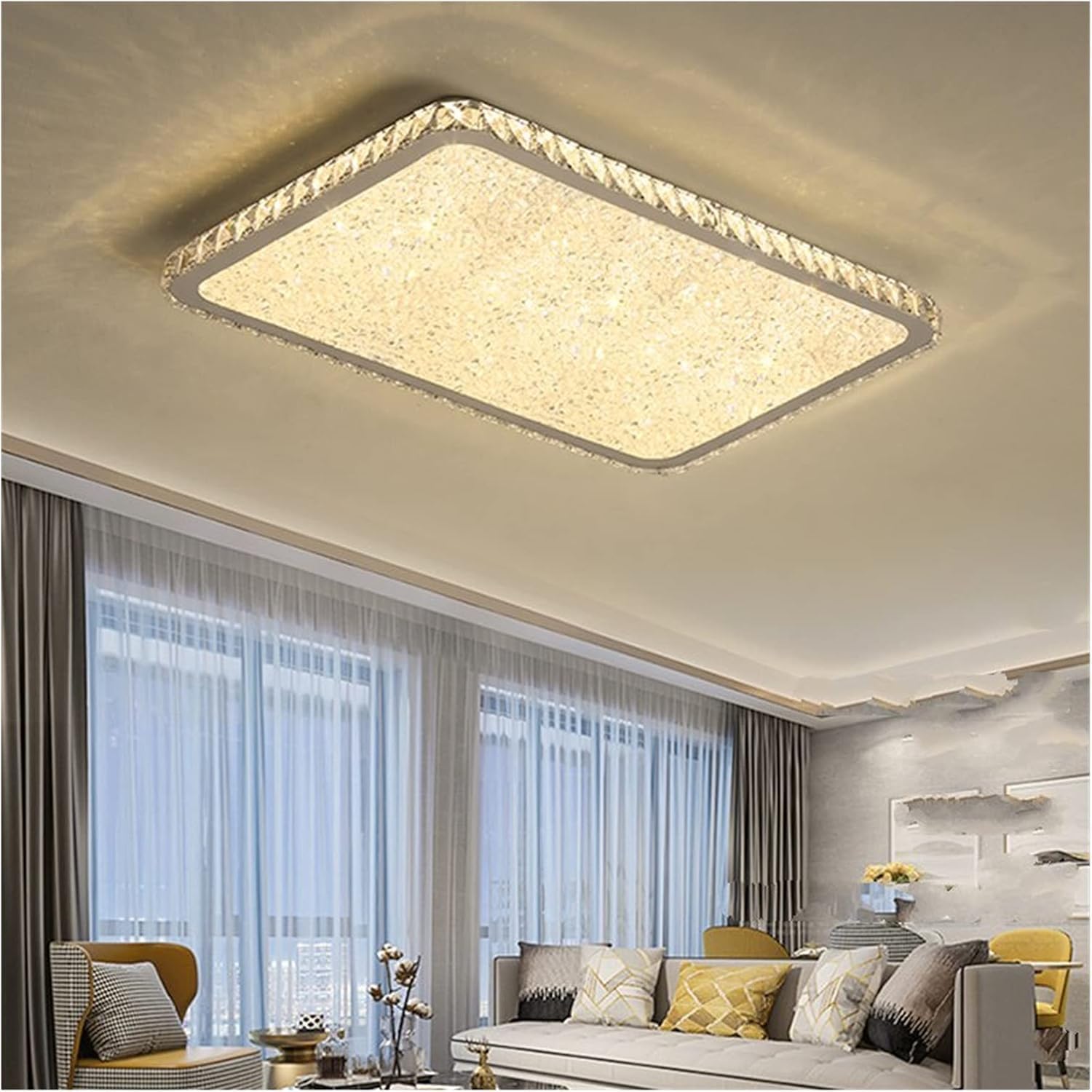 BayDe LED Modern Chandelier Lamp, Modern Crystal Chandelier Lighting Lustre Cristal Circular Square Chandeliers Ceiling Lustres De Cristal Luminarias,Modern LED Chandelier, Wall Lamps