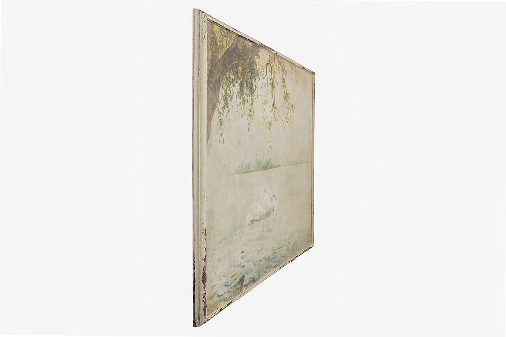Creative Co-Op Vintage Swans Wood Framed Wall Décor
