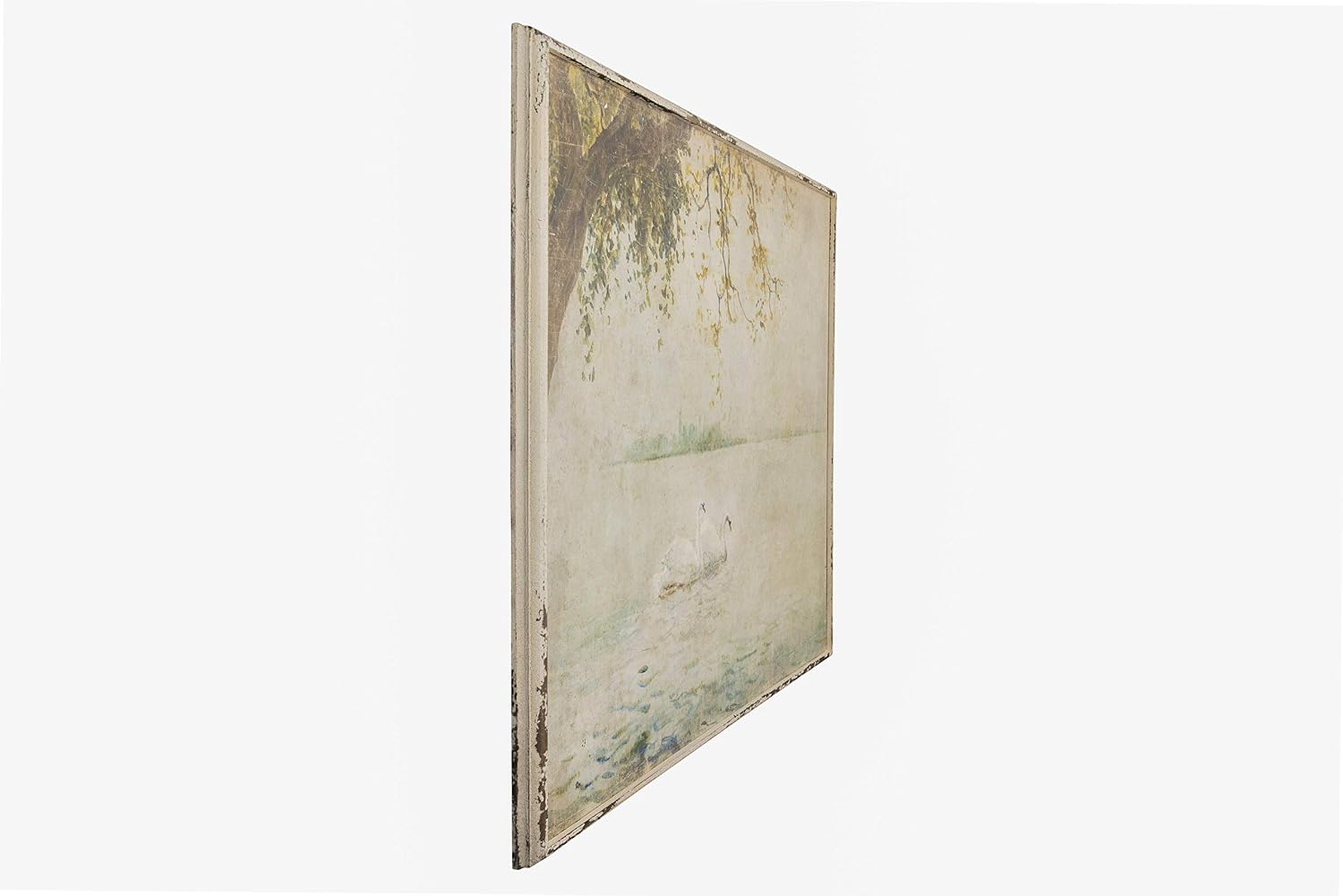 Creative Co-Op Vintage Swans Wood Framed Wall Décor