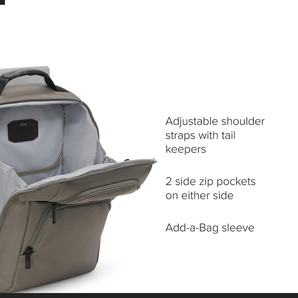 TUMI - Alpha Brief Pack - Men's and Women's Work and Travel Laptop Backpack with Padded Adjustable Strap - Fits Up to 15' Screen - Grey Alloy