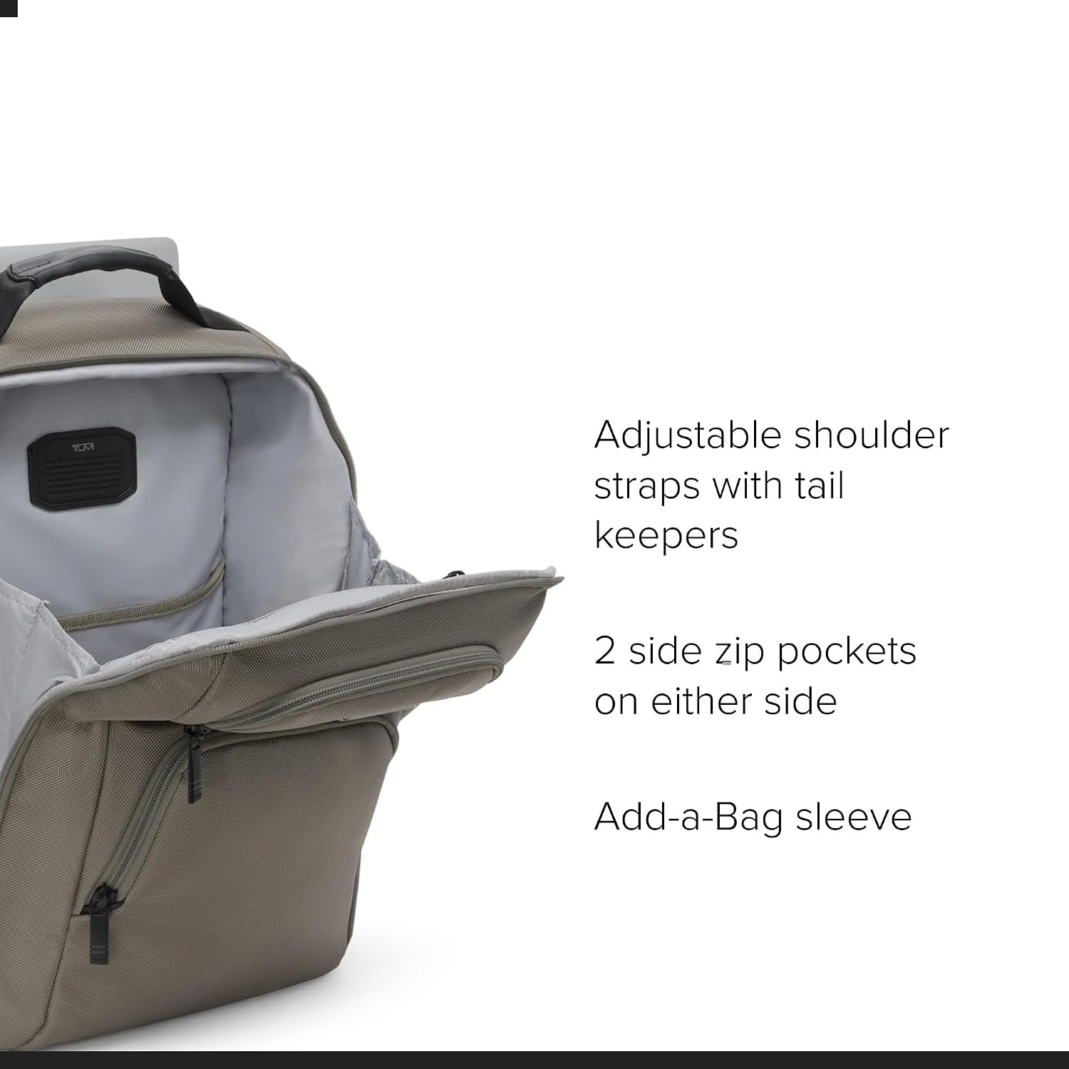 TUMI - Alpha Brief Pack - Men's and Women's Work and Travel Laptop Backpack with Padded Adjustable Strap - Fits Up to 15' Screen - Grey Alloy