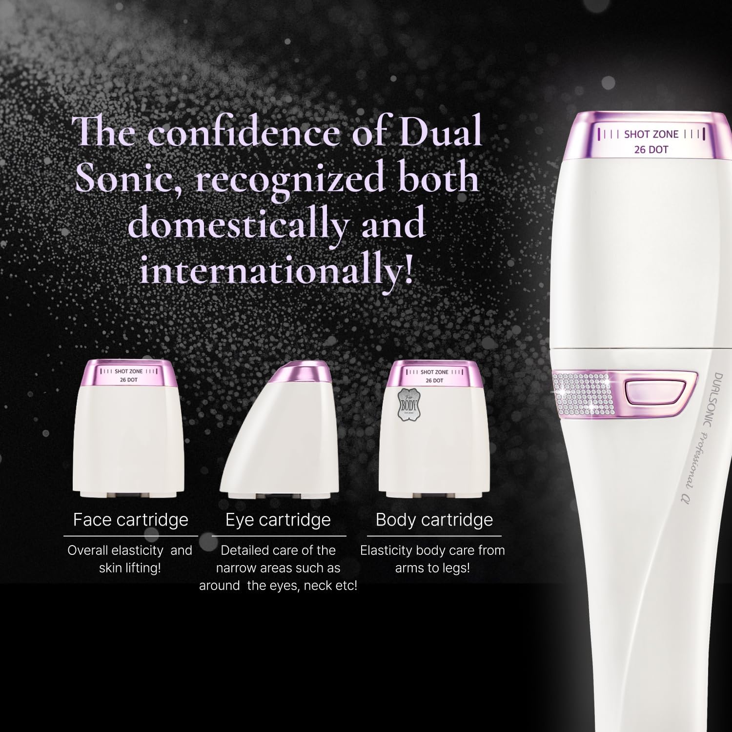 Professional Alpha - Patented Dual-layer Tech, Beauty Device for Face and Body All Care, Skin Elasticity and Radiance, At-home Device, Advanced Korean Beauty