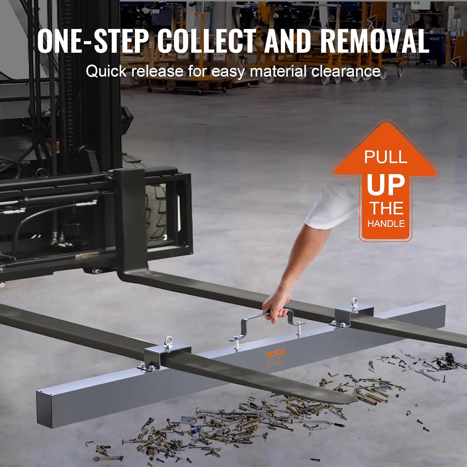 120lb Hanging Magnetic Sweeper and 55lb Rolling Magnetic Sweeper with Wheels Metal Debris Pickup Tool Set