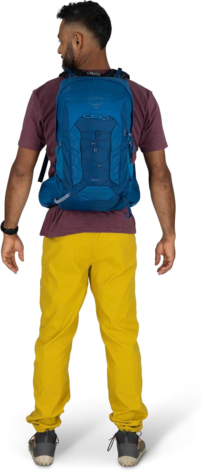 Osprey Talon 11L Men's Lightweight Hiking Backpack - Small Daypack for Travel & Camping, Black/Coal Grey