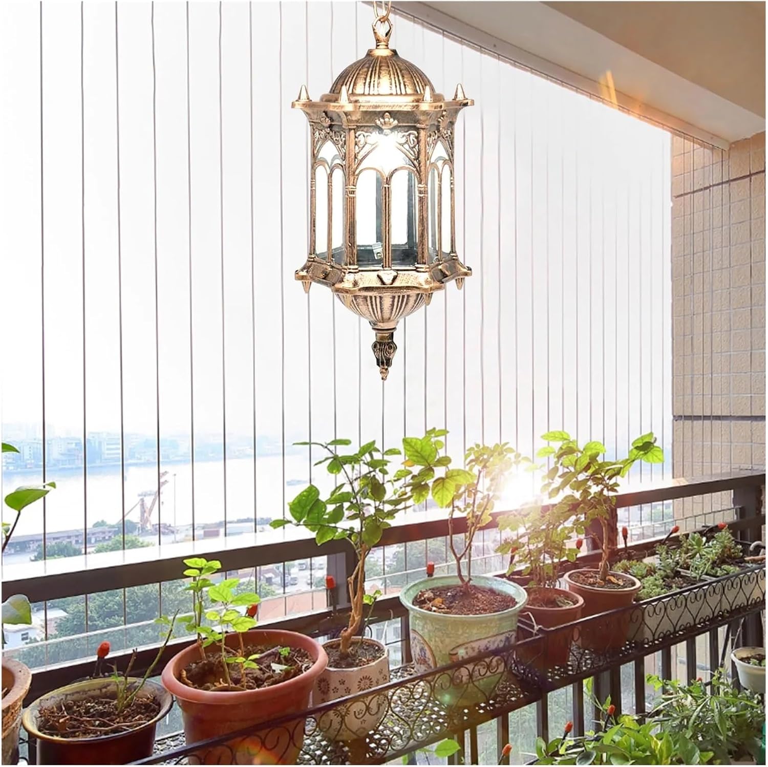 Outdoor Pendant Lamp Retro Hang Light Vintage Garden Luminaria for Balcony Hotel Restaurant Porch Exterior Yard Lighting Decor,for Any Room