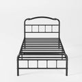 14 Inch Metal Bed Frame, with Headboard and Footboard, No Box Spring Needed, Black (Twin XL)