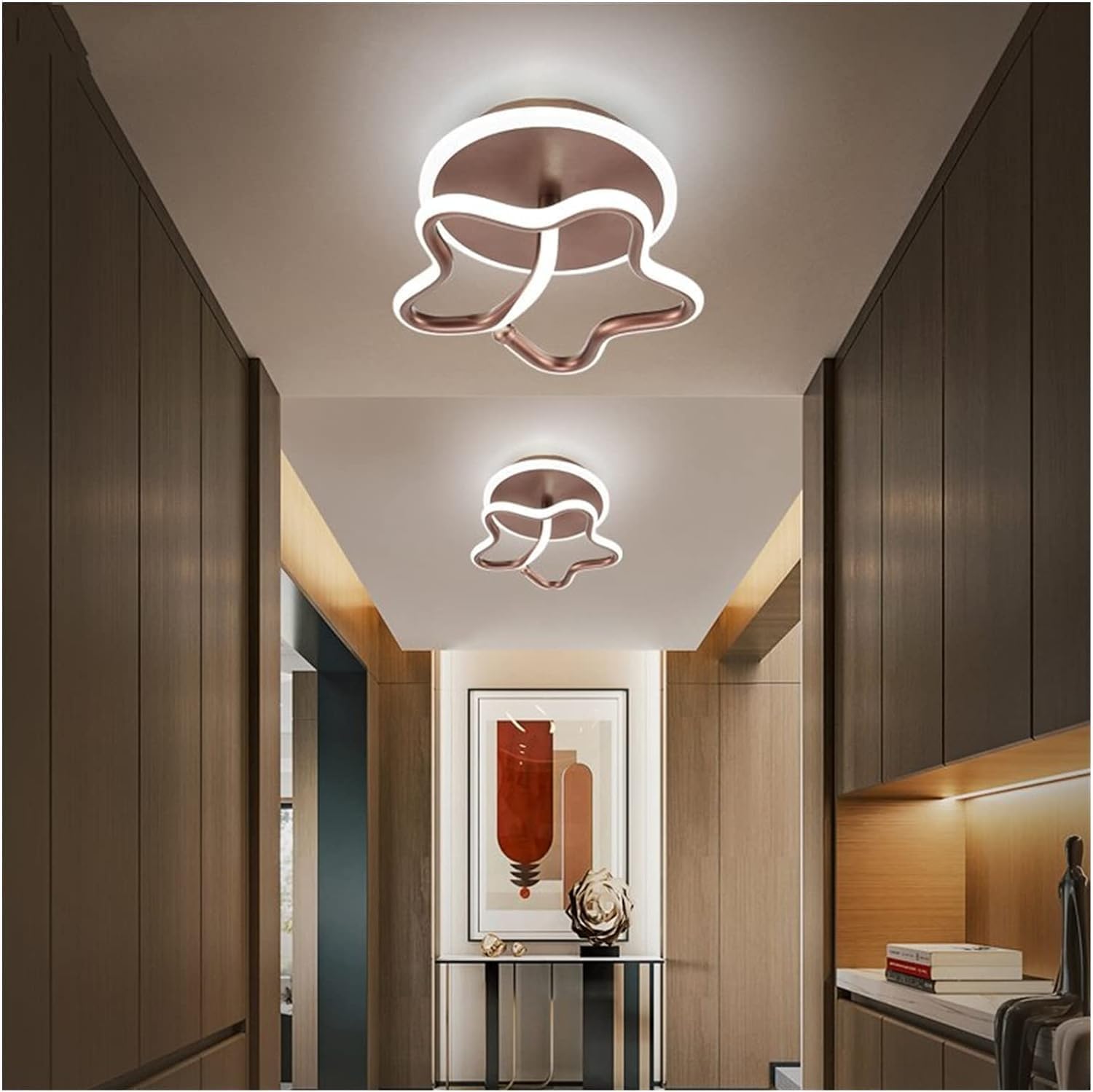 Gold Led Ceiling Lights Compatible with Living Room Bedroom - Hall Corridor Lamp Stars Loft Stairs Light Luminaria,Chandelier