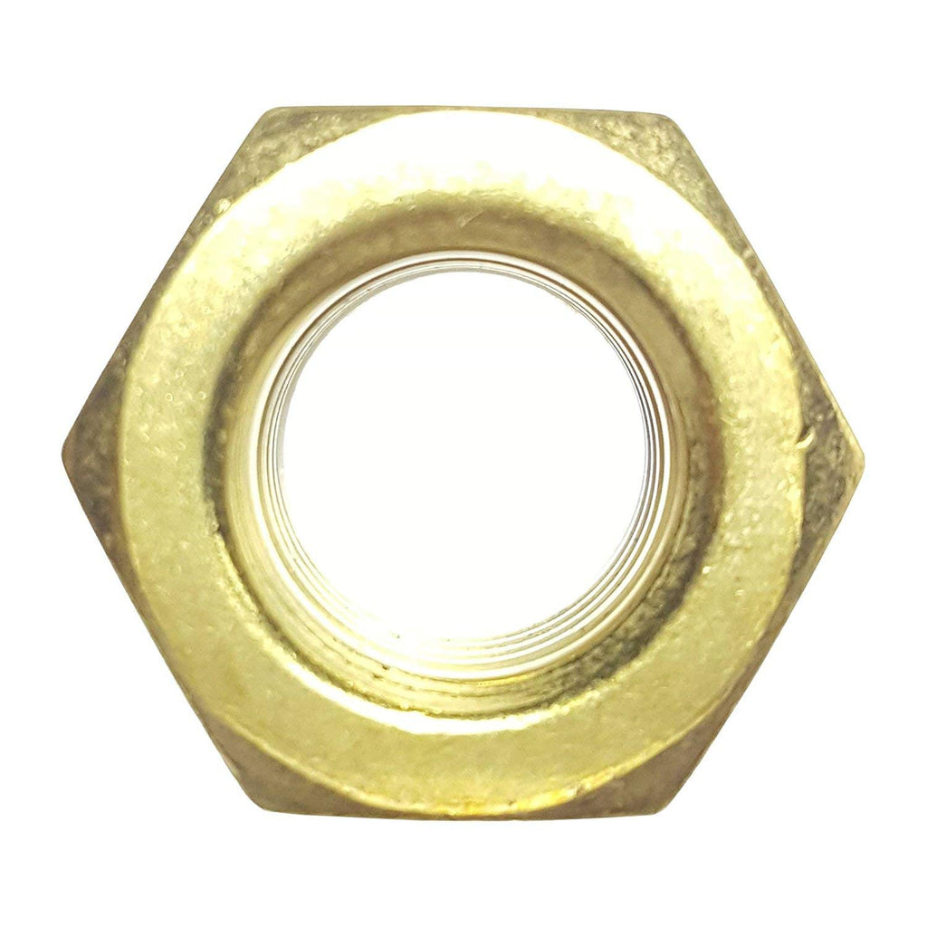 Fastenere Nylon Insert Hex Lock Nuts - 5/16'-18 (500-Pack) Solid Brass Alloy Steel Grade 360, Plain Finish, Corrosion-Resistant, Multi-Use Hardware Nuts - Secure Fastening w/Hex Socket Drive