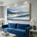 Abstract Wall Art Canvas Paintings Blue Fantasy Modern Large Framed Artwork Decor for Living Room Bedroom Office Painting Home Decor 30'x60'