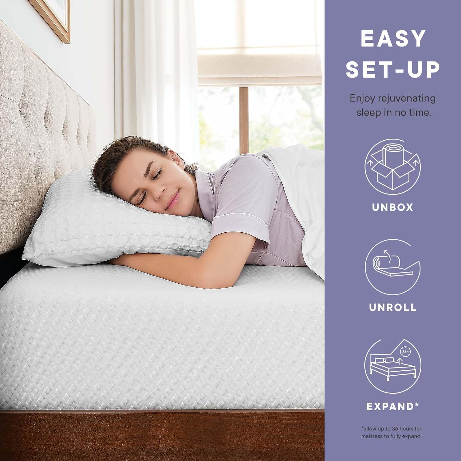 Modway Mila Firm 6' Fiberglass Free Memory Foam Full Mattress