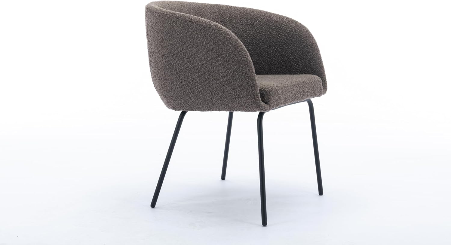 Luxury Velvet Dining Chairs with Swivel Function and Metal Legs Set of 2 (Grey + Black) Ideal for Living Room or Bedroom (Brown Single)