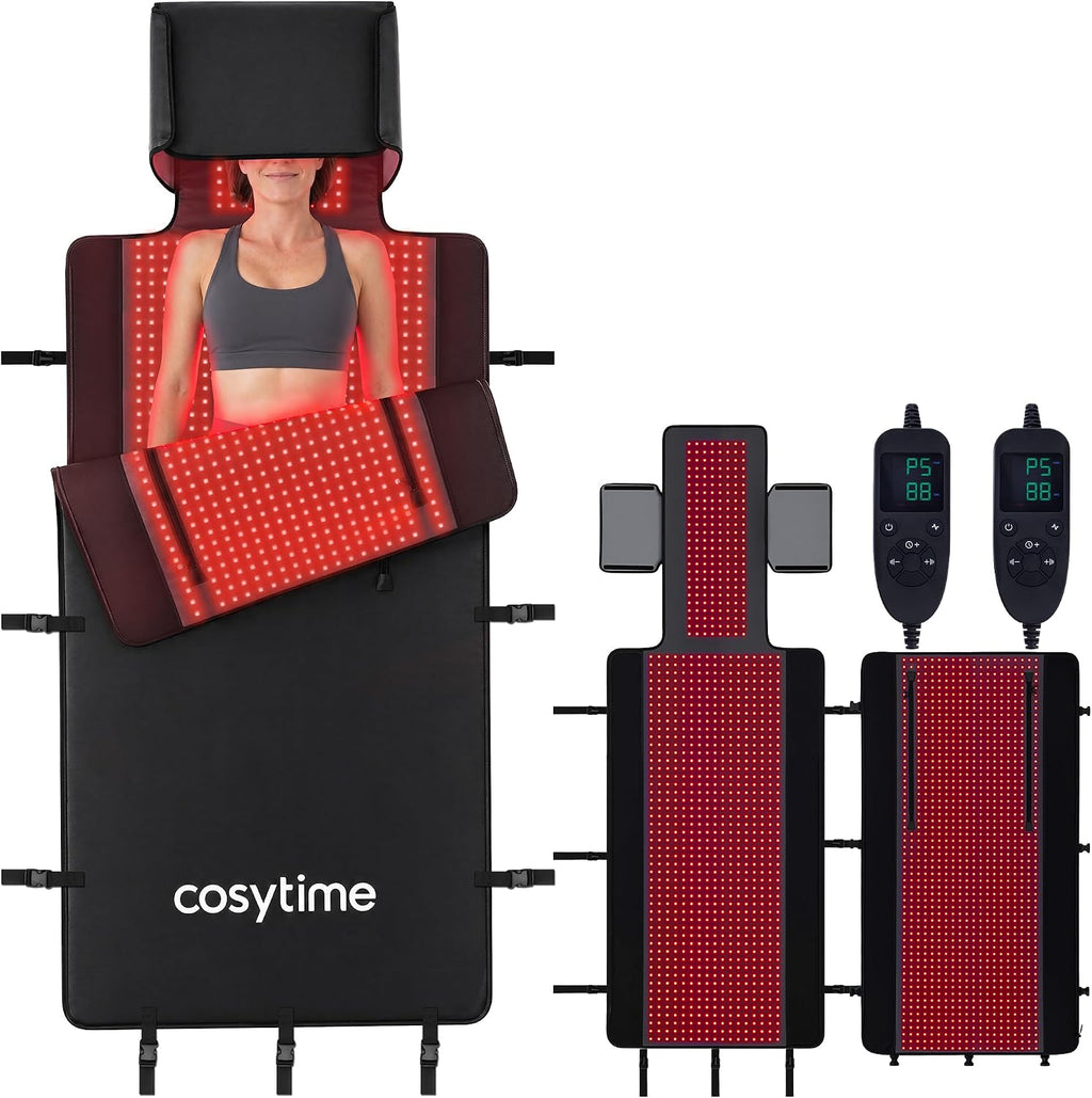 76' x 33' Red Light Therapy Bag for Full Body - 660nm Red & 850nm Near Infrared, Tri-Chip 8460 LEDs High-Density Matrix, Detachable Dual-Panels, Foldable Head & Facial Coverage