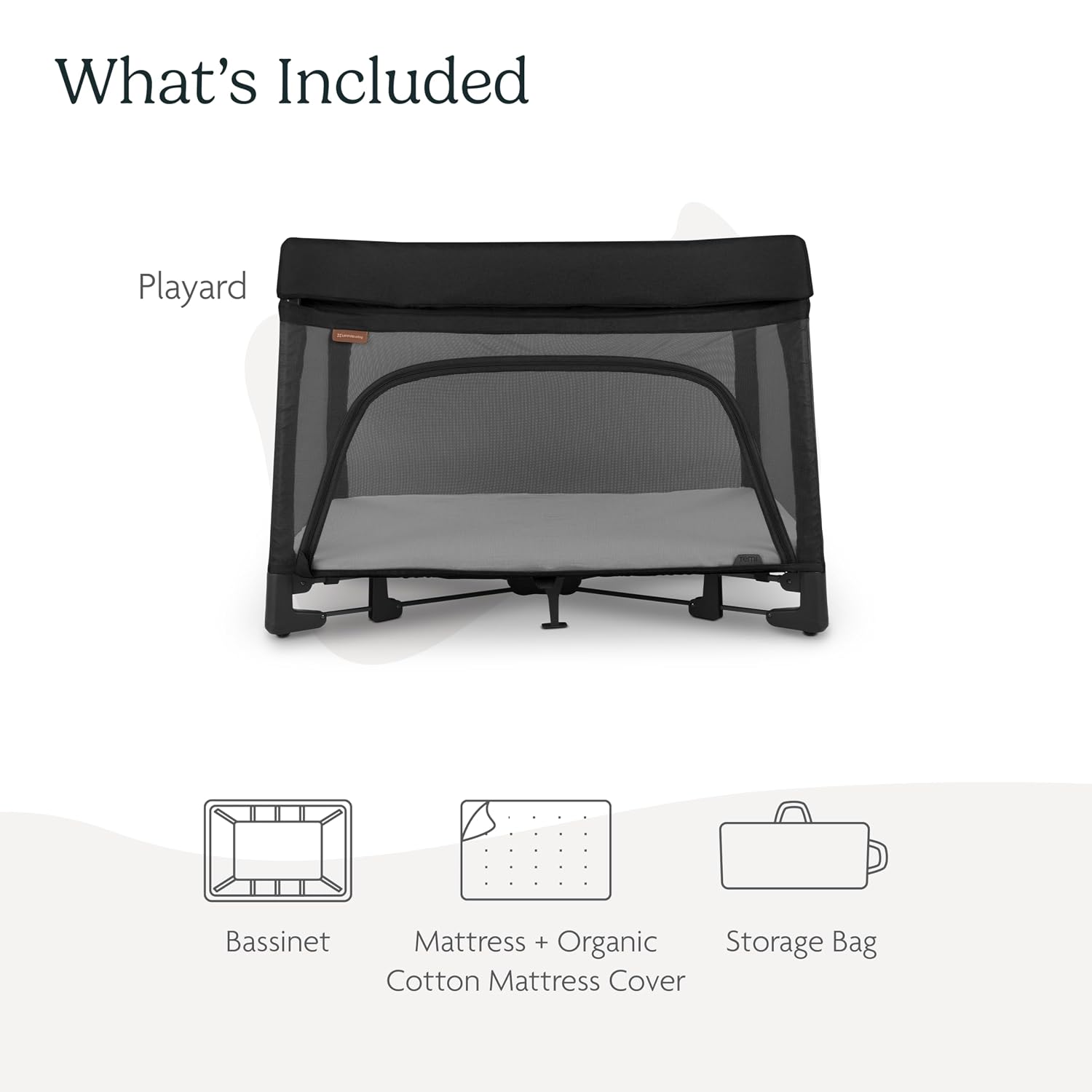 UPPAbaby Remi Playard | Deluxe 3-in-1 Portable Playard, Bedside Bassinet + Travel Crib| Mesh Bassinet, Mattress, Organic Cotton Mattress Cover + Storage Bag Included | Jake (Charcoal)