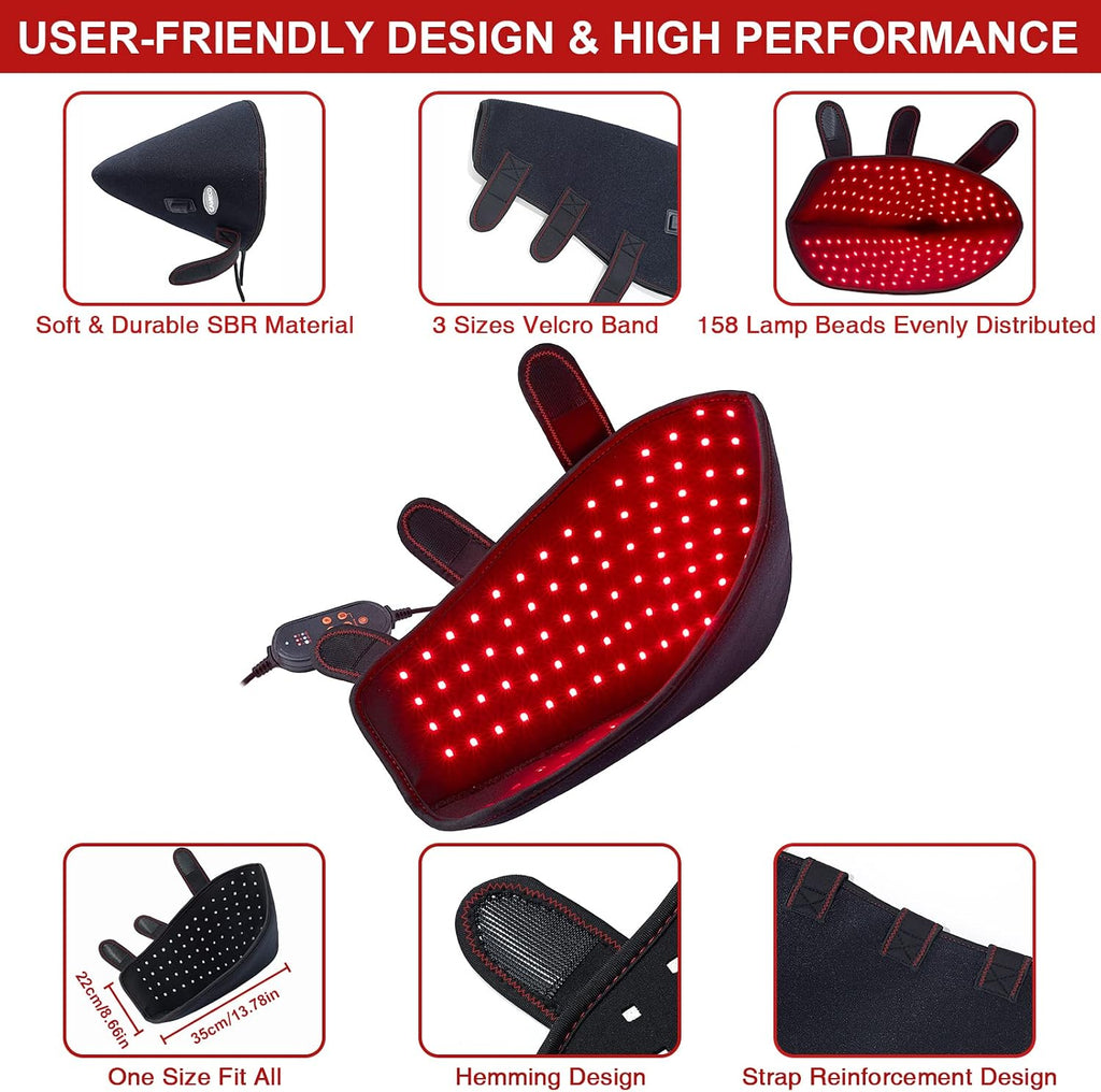 CAMECO Red & Infrared Light Therapy for Feet, 660nm & 850nm LED Red Light Therapy Shoe Device with Pulse Mode, Timer & Temperature Setting for Foot Feet Toes Instep Pain Relief (Single)