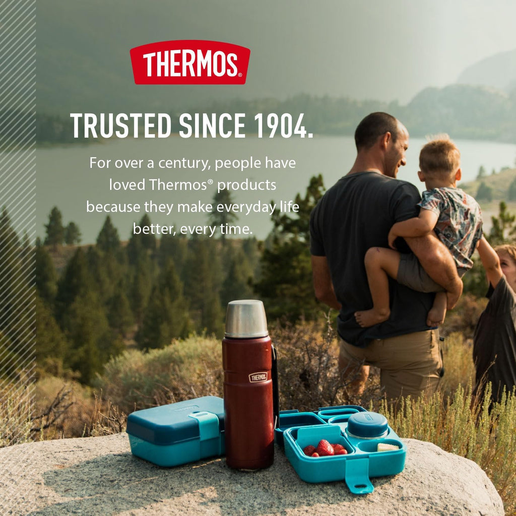 THERMOS Stainless King Vacuum-Insulated Beverage Bottle,40 Ounce,Midnight Blue,(Pack of 4)