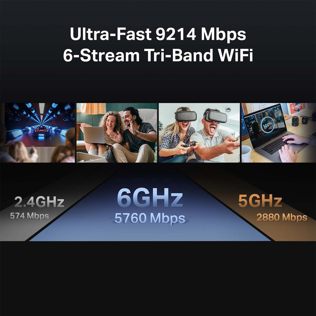 TP-Link Tri-Band BE9300 WiFi 7 Router (Archer BE550) – 6-Stream, Full 2.5G Ports, 6 Internal Antennas, Up to 2,000 sq. ft., EasyMesh Expansion, VPN