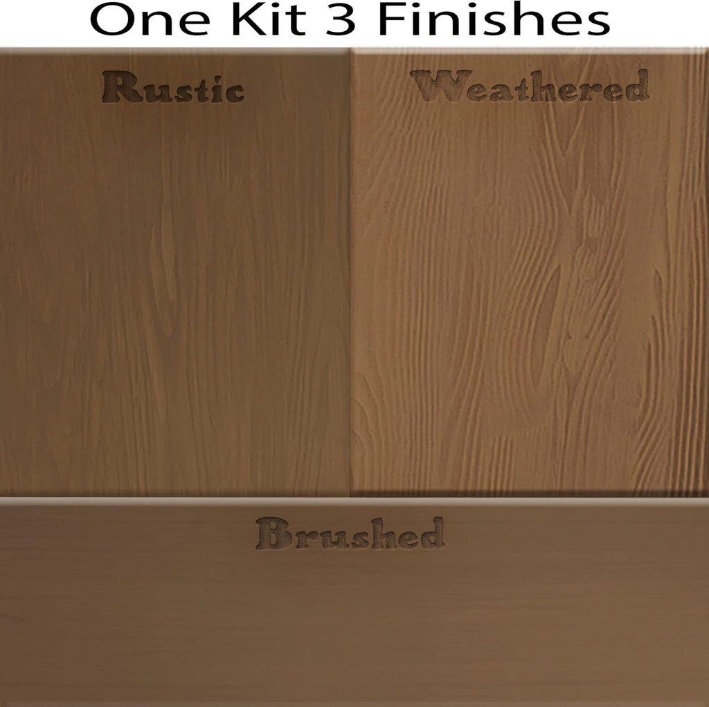 Retique It Wood Finish Front Door Kit – GO Beyond Faux Wood with Paintable Liquid Wood Based Primer and Gel Stain - Graining Tools Included (Front Door Kit, Dark Oak)