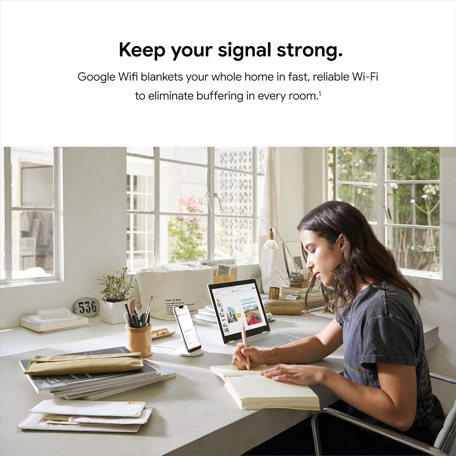 Google WiFi - AC1200 - Mesh WiFi System - WiFi Router - 4500 Sq Ft Coverage - Non-Retail Packaging - 3 Pack - Snow