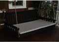 A & L Furniture Yellow Pine Twin Mattress Traditional English Swing Bed, 75', Black