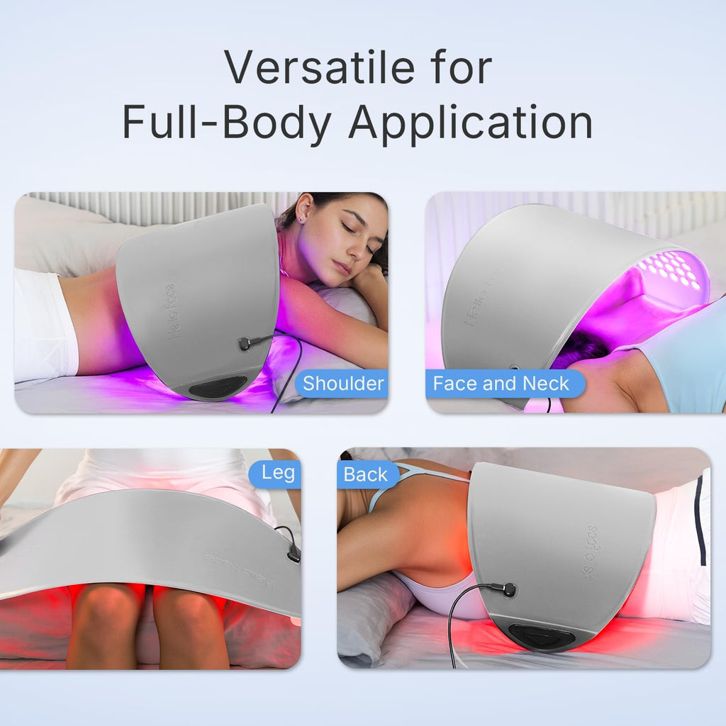 FDA Cleared Red Light Therapy for Face and Neck, 4 Modes LED Mask Light Therapy, Blue Infrared Red Light Therapy Mask for Wrinkles and Acne, PDT Photons Facial Skin Care Device