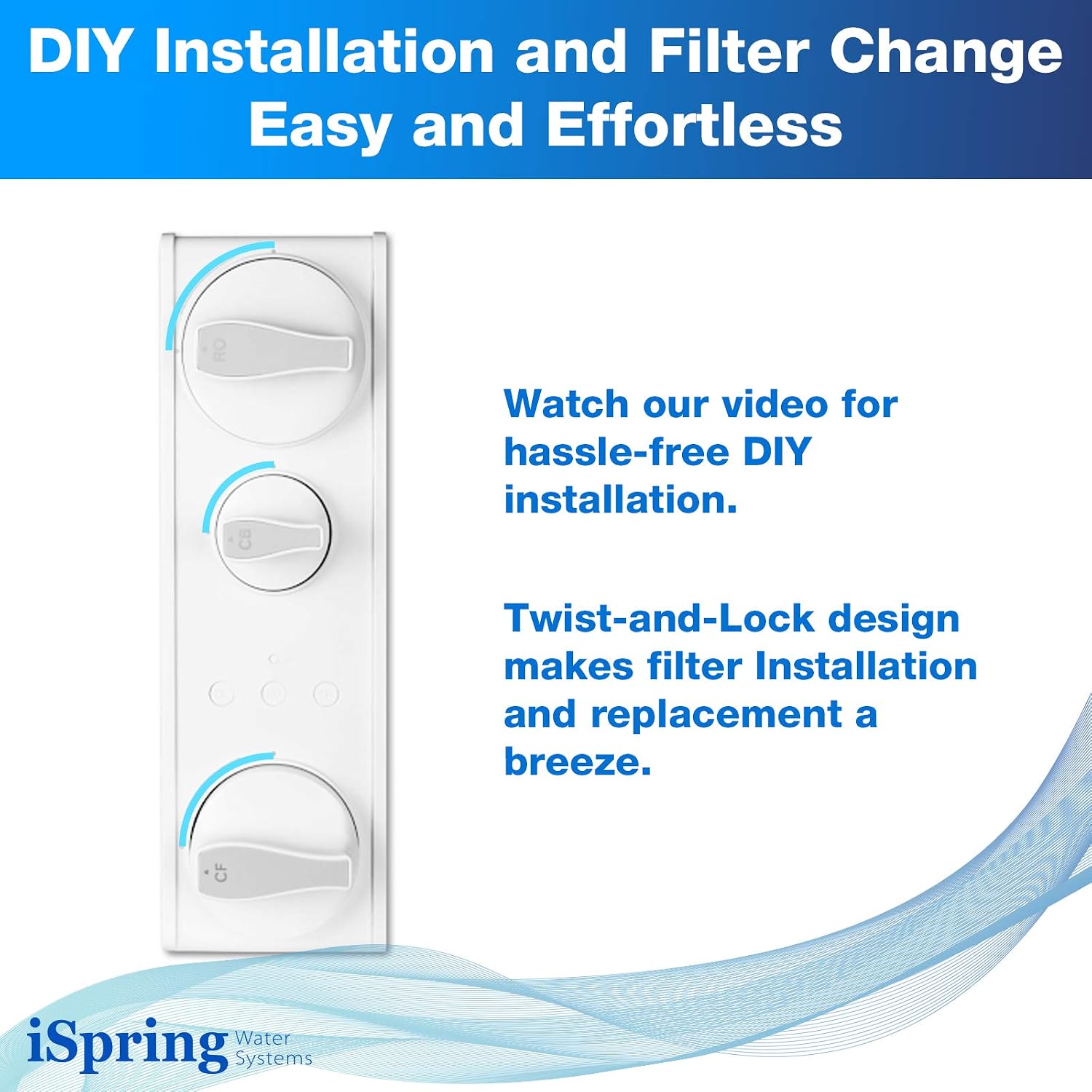 iSpring F3-RO500AK 1 Year Replacement Filter Pack for RO500 Series Tankless Reverse Osmosis Water Filtration System