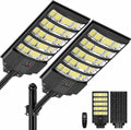WYWNA 10000W Solar Street Lights Outdoor, Motion Sensor Dusk to Dawn Solar Flood Light, IP66 Waterproof Security Lighting with Remote Control for Yard, Driveway, Parking Lot, Garage (2Pack)