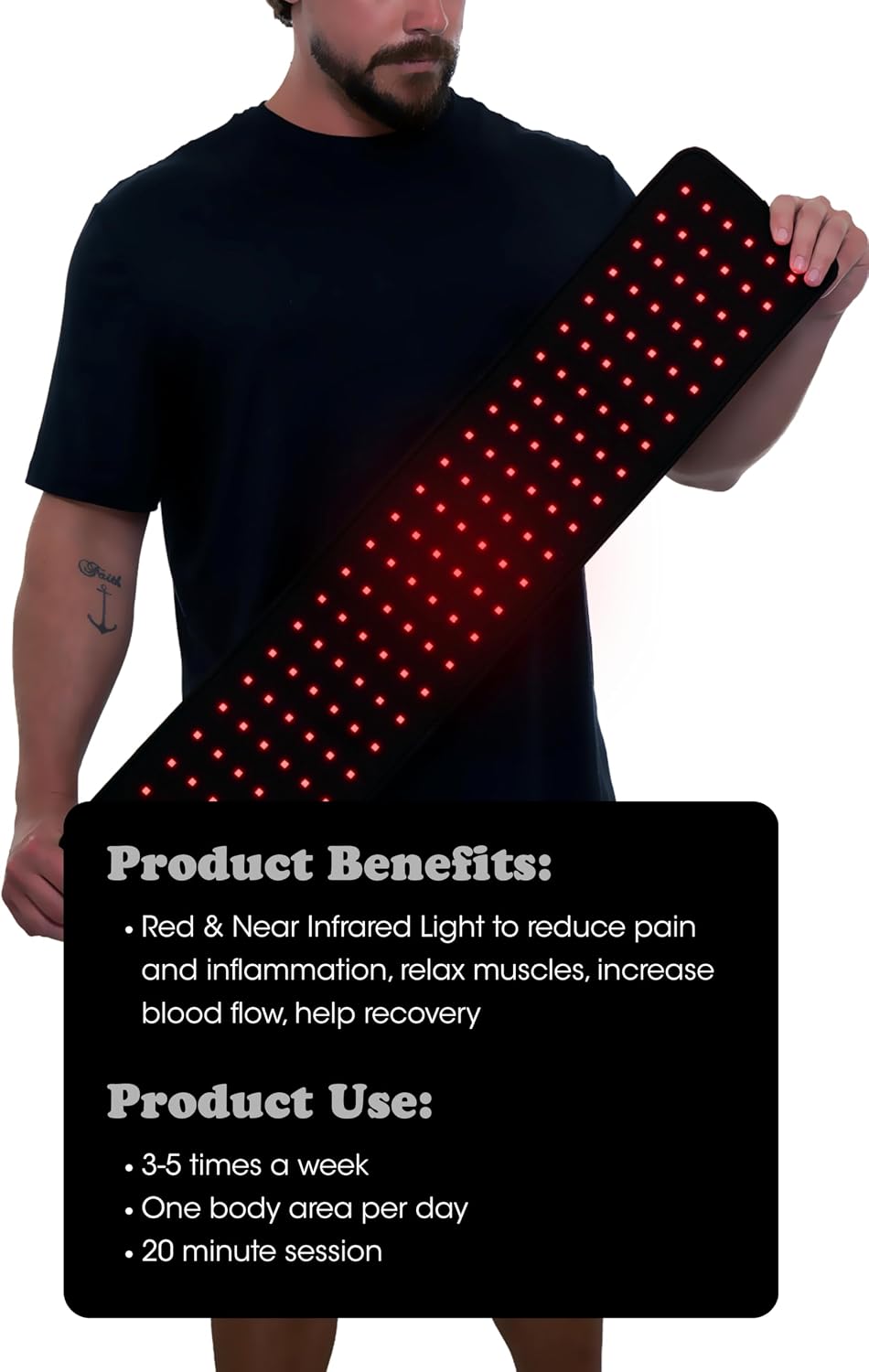 Fringe Red Light Long Wrap for Personal Wellness and Relaxation