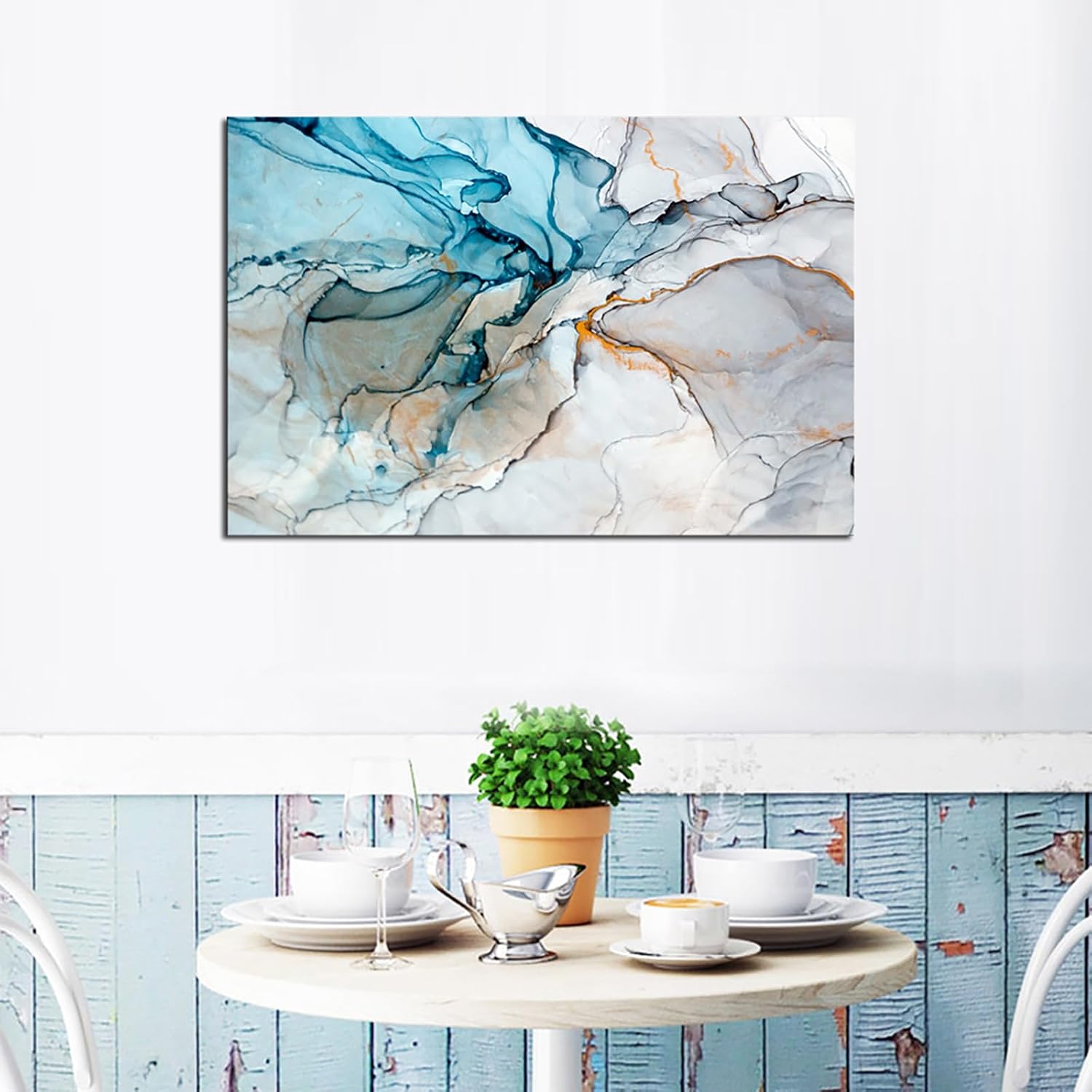 DZL Art A73881 Framed Wall Art Colorful Abstract Painting Background Canvas Wall Art Print Painting for Wall Decor Home Decor