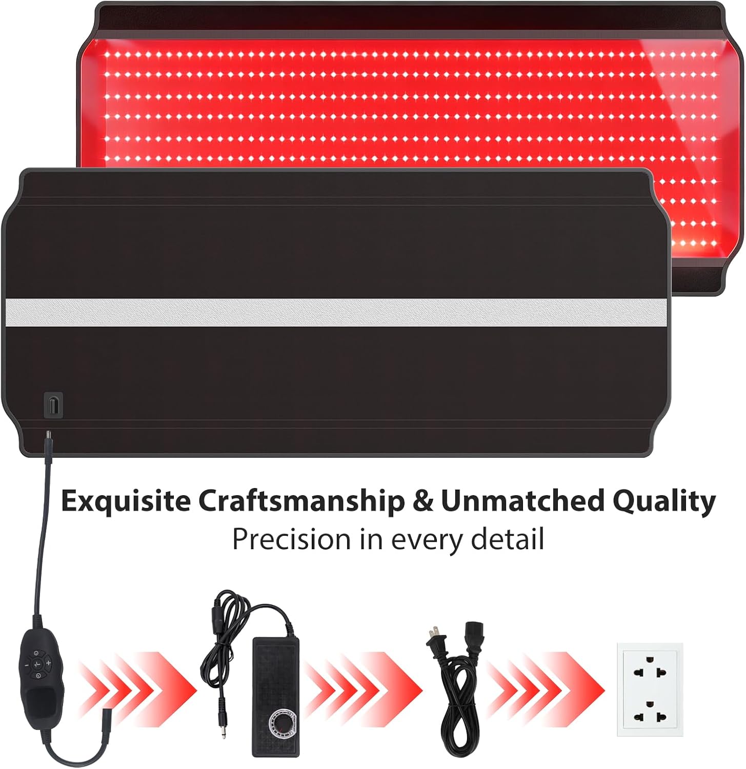 Red Light Therapy for Body, 59.1'*25.6' Whole Red Light Therapy Mat Full Body, 600 LEDs redlight mat with 660nm & 850nm for Men, Women, Pets