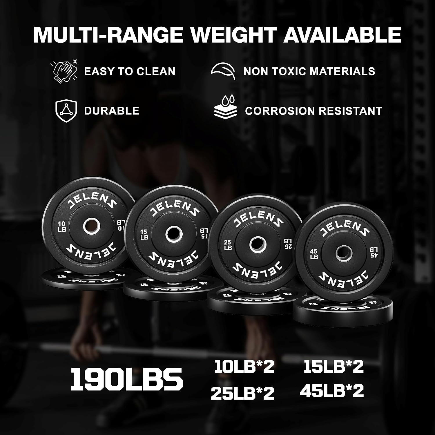 JELENS C12 Squat Rack for Home Gym, 2000LBS Power Rack with Adjustable Pulley System, Power Cage Workout Equipment with LAT Pulldown and Training Attachment