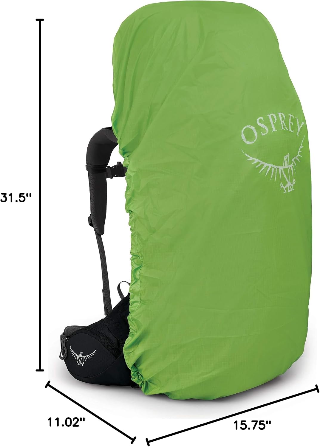 Osprey Aether 65L Men's Backpacking Backpack, Black, L/XL