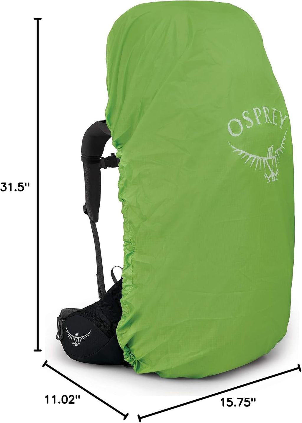 Osprey Aether 65L Men's Backpacking Backpack, Black, S/M