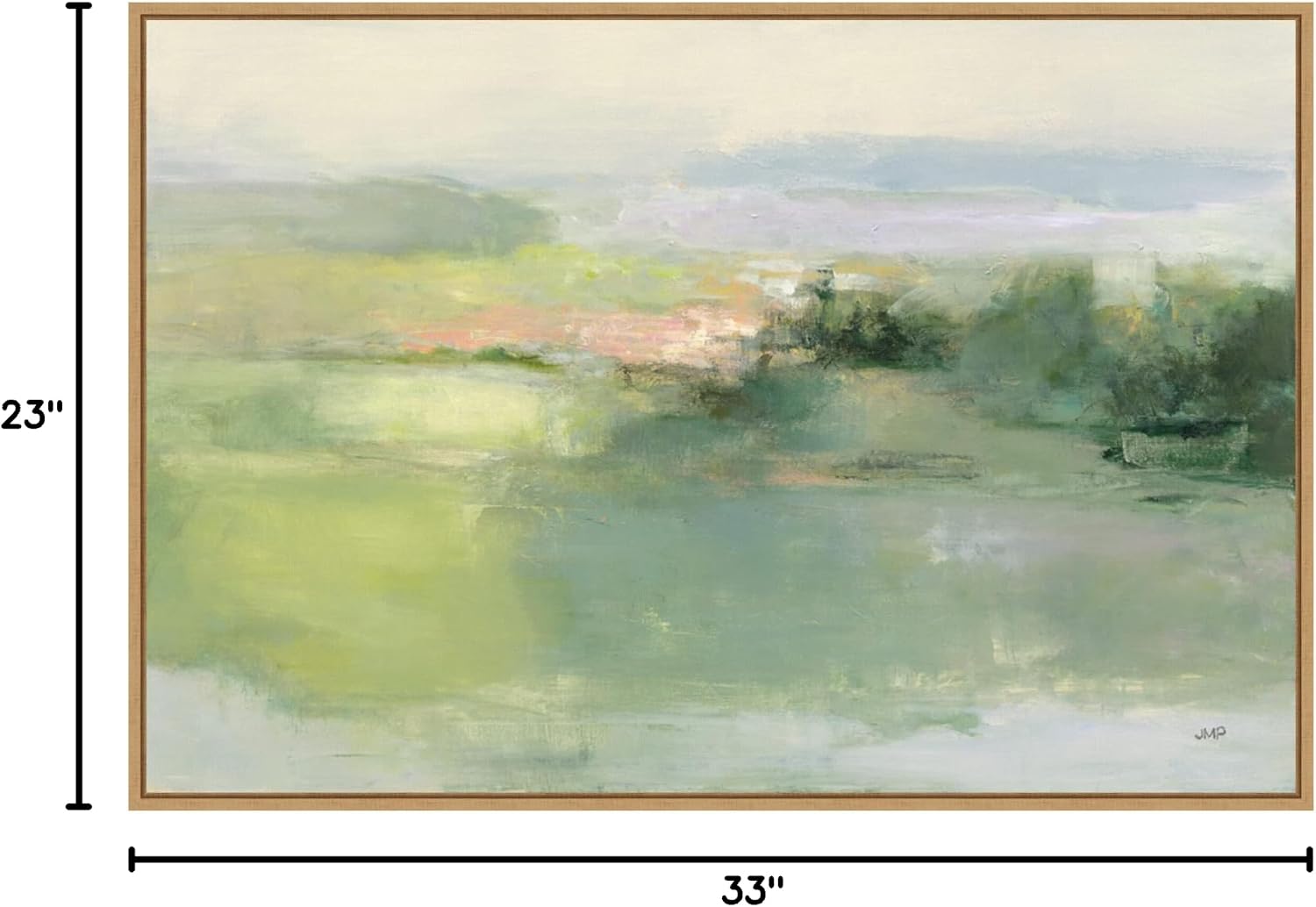 Amanti Art Framed Canvas Wall Art 23x33 Gentle World by Julia Purinton, Framed Wall Art Canvas, Landscapes Artwork, Modern Contemporary Decor, Large Poster Painting for Living Room, Bedroom, Bathroom
