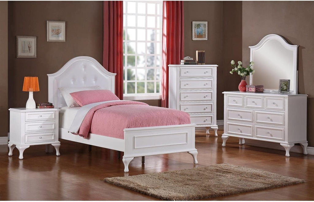 Picket House Furnishings Jenna 5 Piece Full Kids Bedroom Set in White