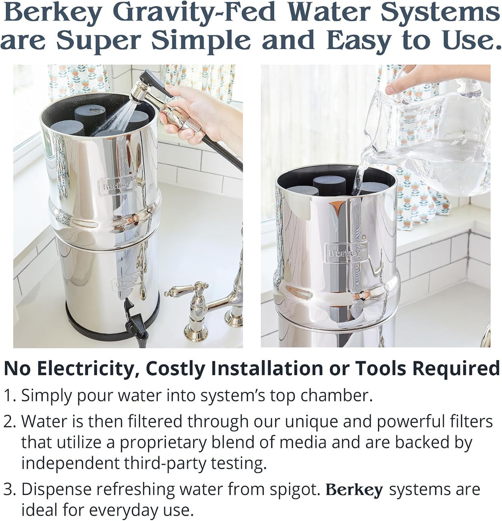 Berkey - Phoenix Gravity New Millennium Edition Water Filter Elements (Set of 4) - NMCL Endorsed Replacement in Lieu of Black Berkey Elements BB9-2
