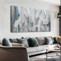 YISXINOAG Large Abstract Wall Art For Living Room Hanging Grunge Room Home Wall Decor Blue Canvas Art Wall Decor Painting White Wall Art Picture For Bedroom Home Office Decoration 29' X 58'