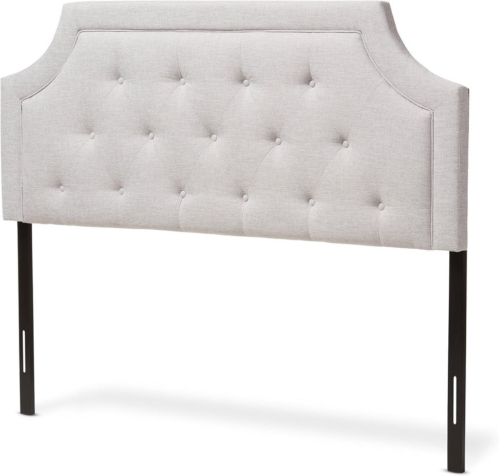 Baxton Studio Josephine Modern and Contemporary Greyish Beige Fabric Full Size Headboard, Full, Greyish Beige