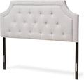 Baxton Studio Josephine Modern and Contemporary Greyish Beige Fabric Full Size Headboard, Full, Greyish Beige