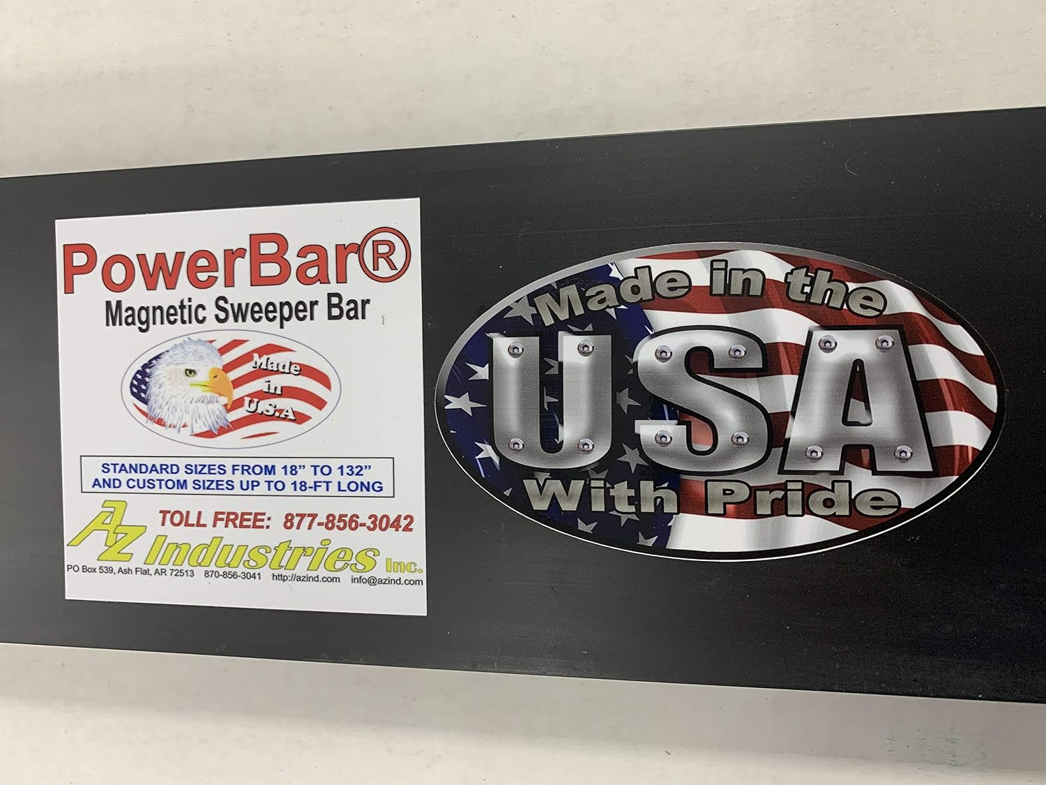 AZ Industries PowerBar® Magnetic Sweeper Bar Military-Grade - 24' with Wear Shield. Made in The USA!