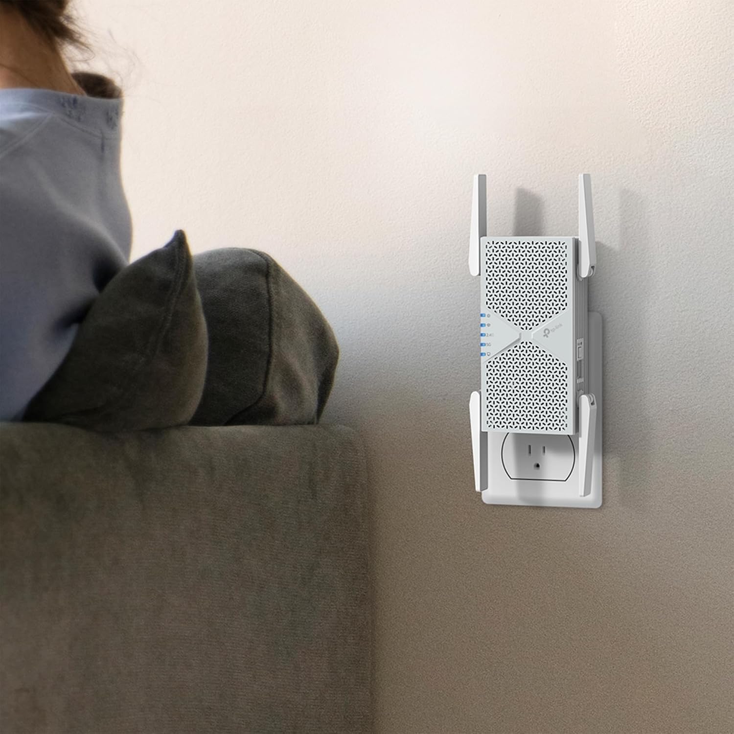 TP-Link BE6300 Wi-Fi 7 Range Extender RE403BE w/ 2.5G Port | 6.3 Gbps Dual-Band Wireless Repeater | Internet Signal Booster for Home | Up to 2800 sq.ft, 64 Devices | MLO, EasyMesh | No 6 GHz Band