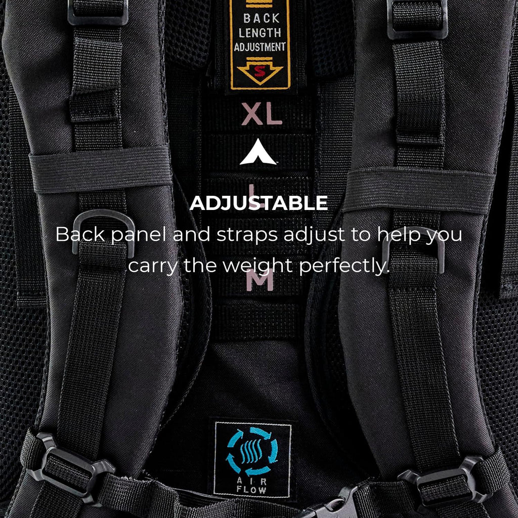 Teton 85L Explorer Internal Frame Backpack for Hiking, Camping, Backpacking, Rain Cover Included, Black